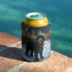 Rafraîchisseur Pour Canette Fête de Noël des chiens d'eau portugais