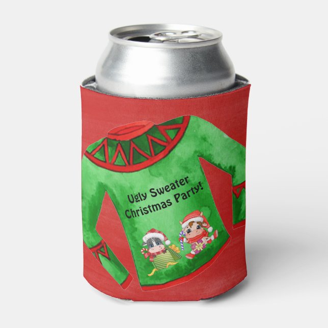 Rafraîchisseur Pour Canette Fête de Noël moche (Can devant)