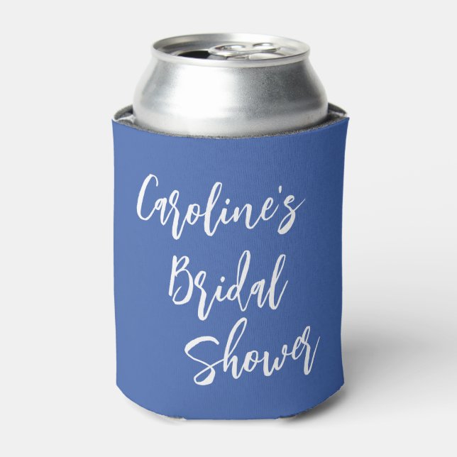 Rafraîchisseur Pour Canette Fête des mariées de script moderne Custom Royal Bl (Can devant)