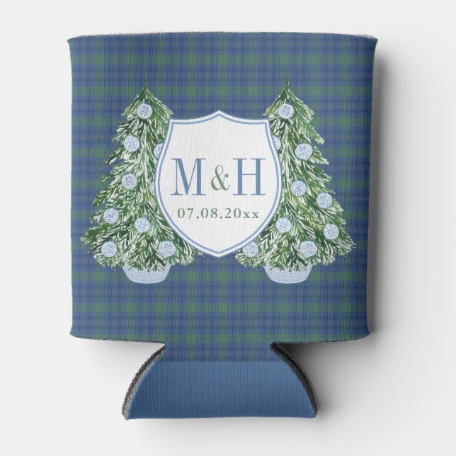 Rafraîchisseur Pour Canette Fête des mariées Tartan Chic Tipsy Et Toasty Flann (Devant)