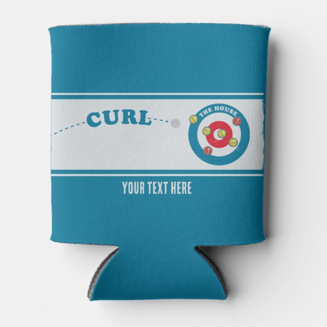 Rafraîchisseur Pour Canette Feuille de curling Pierre de curling (Devant)