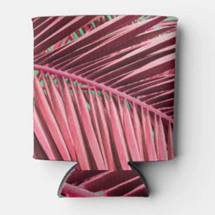 Rafraîchisseur Pour Canette Feuille de palme rose tropicale