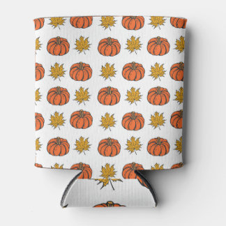 Rafraîchisseur Pour Canette Feuilles d'automne : Motif Citrouille à main