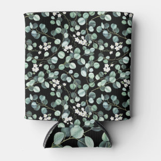 Rafraîchisseur Pour Canette Feuilles de l'Eucalyptus : Motif de fleurs blanche