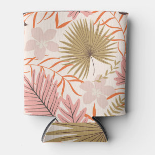 Rafraîchisseur Pour Canette Feuilles tirés à la main : Motif de la jungle exot