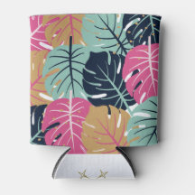 Feuilles Tropical Palm en rose et bleu | Boisson