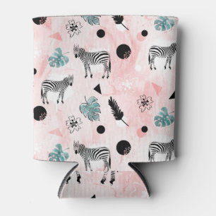 Rafraîchisseur Pour Canette Feuilles tropicaux Zebras Cravate-Dye Motif