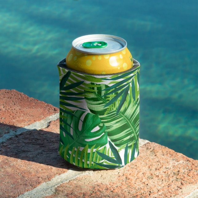 Rafraîchisseur Pour Canette Feuilles verts tropicaux (Piscine in situ)