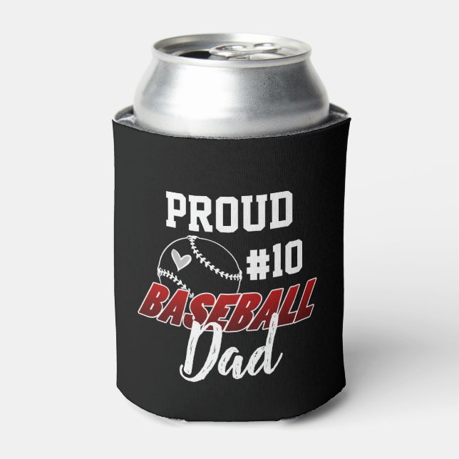 Rafraîchisseur Pour Canette Fier Baseball Papa Joueurs Nombre (Can devant)