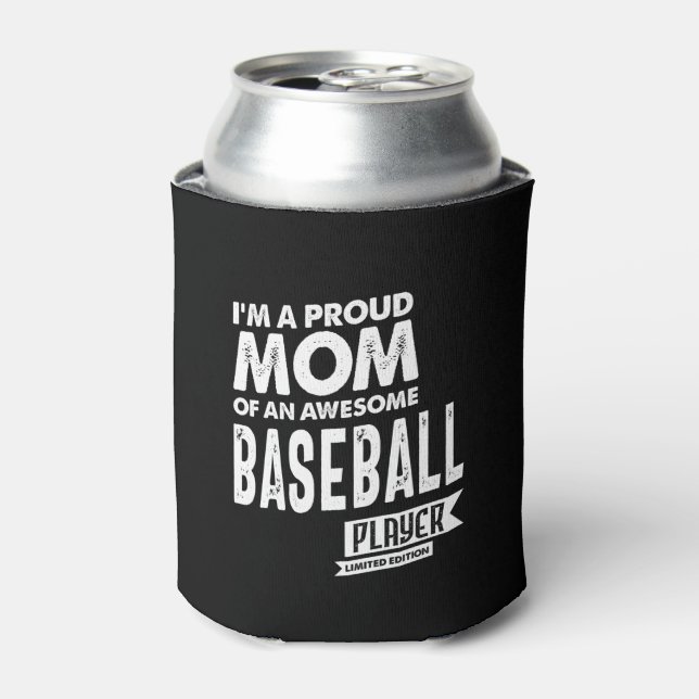 Rafraîchisseur Pour Canette Fier Maman d'un joueur de baseball génial (Can devant)