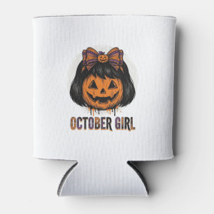 Rafraîchisseur Pour Canette Fille d'octobre Citrouille Arc Halloween Vecteur C