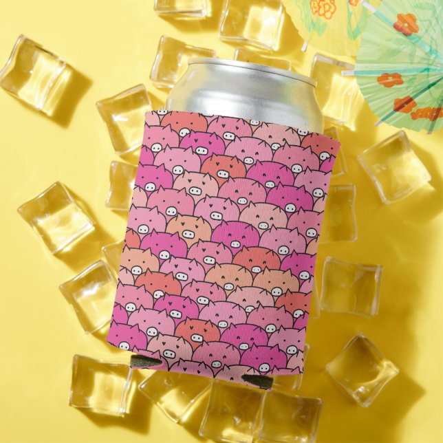 Rafraîchisseur Pour Canette Fille drôle Motif de porc (Été in situ)
