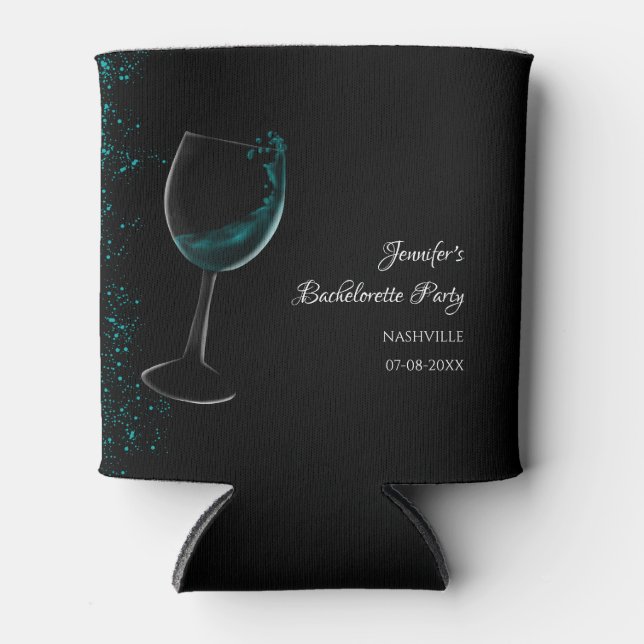 Rafraîchisseur Pour Canette Filles week-end mocktail bachelorette fête bleu (Devant)