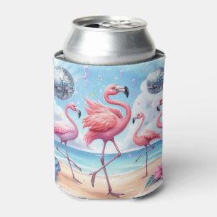 Rafraîchisseur Pour Canette Flamant rose Birthday Beach Party