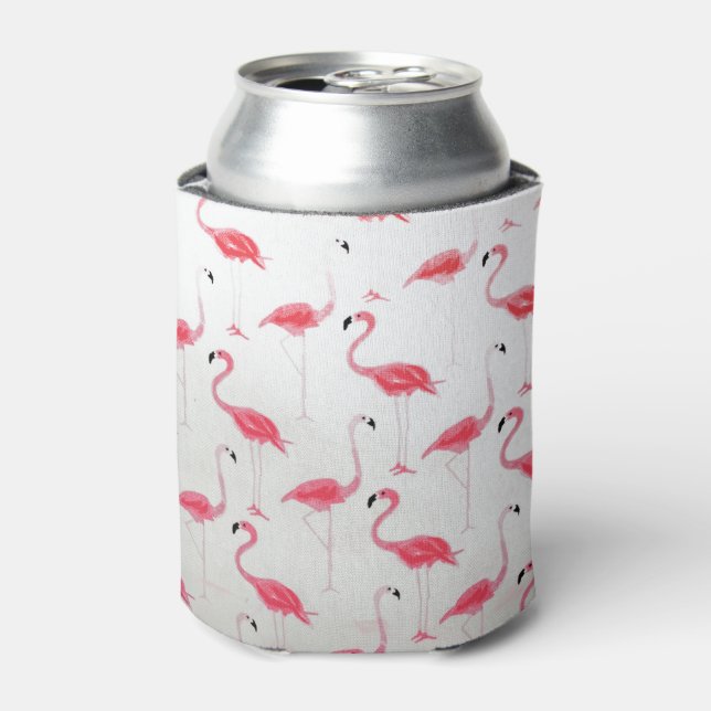 Rafraîchisseur Pour Canette Flamant rose rose Flamant rose de dessin Artiste r (Can devant)