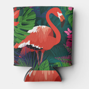 Rafraîchisseur Pour Canette Flamant rose rose : Harmonie des papillons tropica