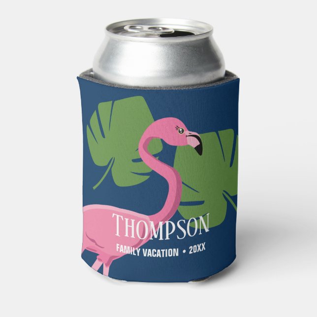 Rafraîchisseur Pour Canette Flamant rose tropical Famille sur mesure Réunifica (Can Dos)