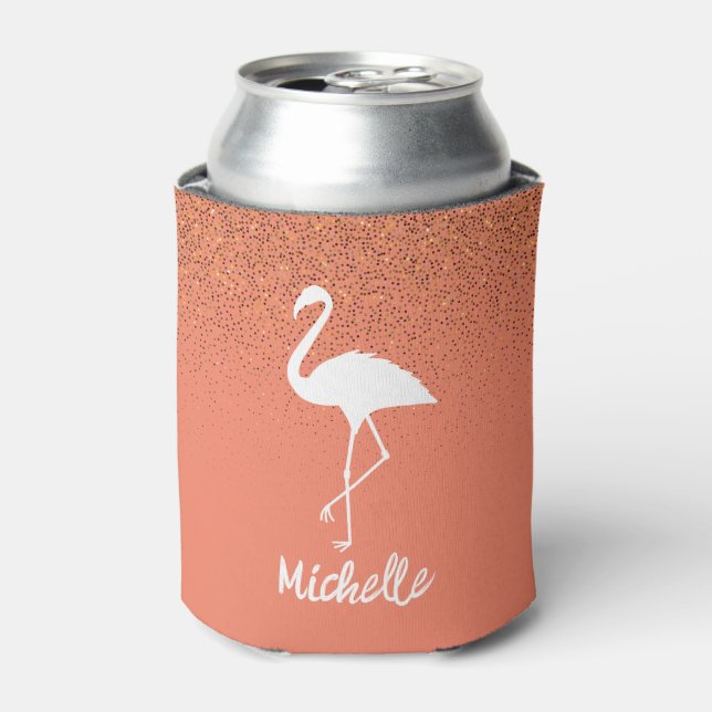 Rafraîchisseur Pour Canette Flamants roses personnalisés (Can devant)