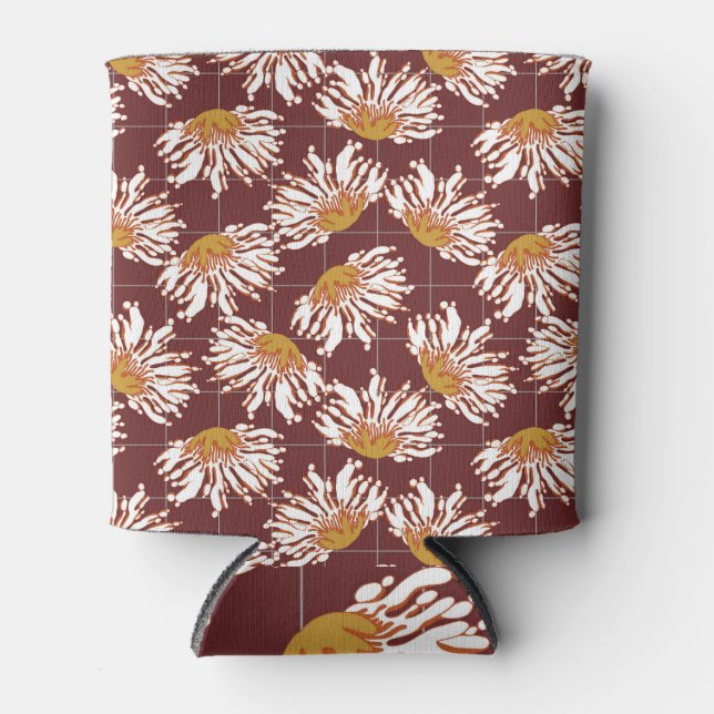 Rafraîchisseur Pour Canette Fleur Abstraite : design motif artistique. (Devant)