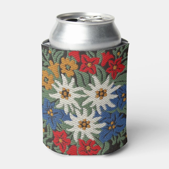 Rafraîchisseur Pour Canette Fleur alpine suisse Edelweiss (Can devant)