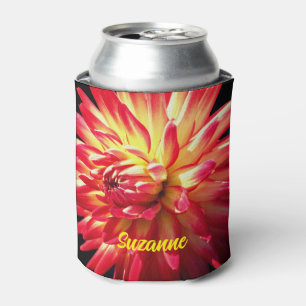 Rafraîchisseur Pour Canette Fleur Dahlia Rouge Éblouissante Personnalisée