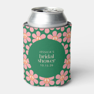 Rafraîchisseur Pour Canette Fleur de signe de paix vert rose personnalisée dou