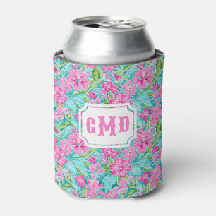 Rafraîchisseur Pour Canette Fleur d'Hibiscus tropicaux de Preppy Monogramme