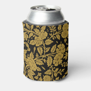 Rafraîchisseur Pour Canette Fleur d'or antique Motif noir indien Laqué