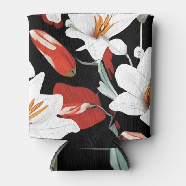 Rafraîchisseur Pour Canette Fleur hawaïenne peut refroidir (Devant)