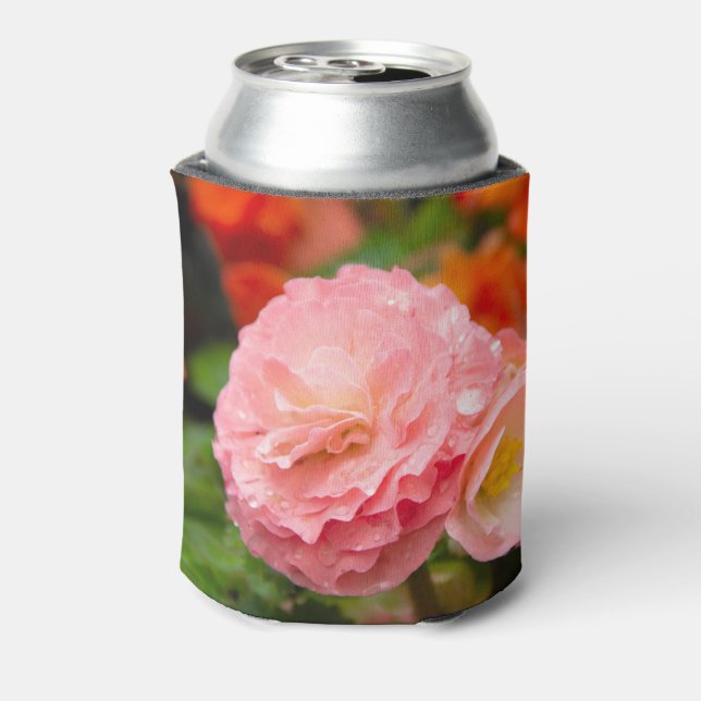 Rafraîchisseur Pour Canette Fleur rose délicate après la pluie (Can Dos)