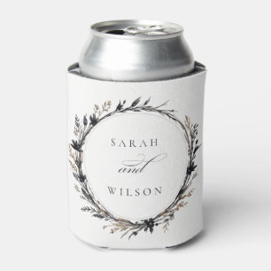 Rafraîchisseur Pour Canette Fleur sauvage Boho Black Brown Automne Mariage