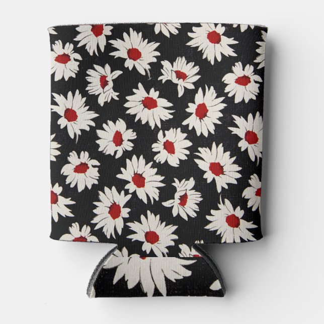 Rafraîchisseur Pour Canette Fleurs Abstraites, motif d'aquarelle d'art. (Devant)