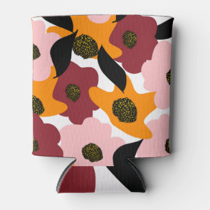 Rafraîchisseur Pour Canette Fleurs de camouflage rétro : Dessin à main Vintage