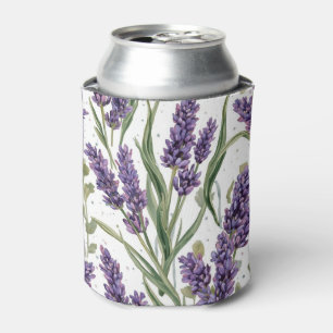 Rafraîchisseur Pour Canette Fleurs de lavande violette aquarelle botanique
