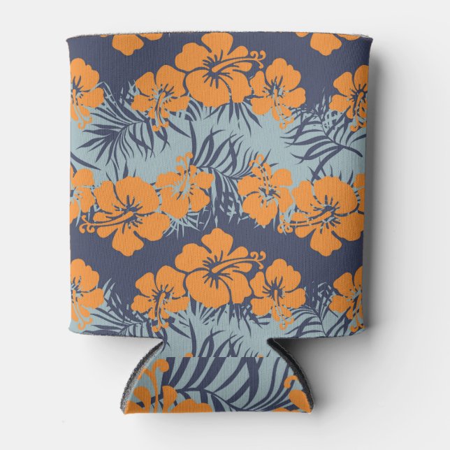 Rafraîchisseur Pour Canette Fleurs d'Hibiscus : Papier peint Vintage (Devant)