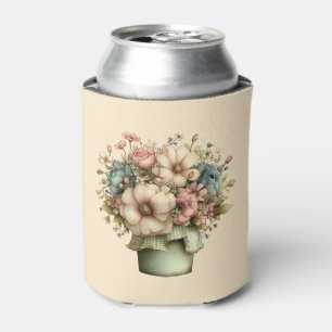 Rafraîchisseur Pour Canette Fleurs Fantaisistes dans un Pot de Fleuriste Migno