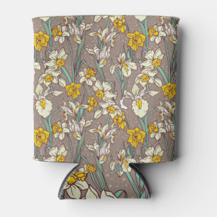 Rafraîchisseur Pour Canette Fleurs Iris Narcissus Vintage sans fil