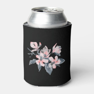 Rafraîchisseur Pour Canette Fleurs rose et gris Aquarelle classique