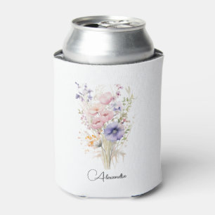 Rafraîchisseur Pour Canette Fleurs sauvages rose violet pour fille pastel Votr