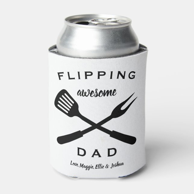 Rafraîchisseur Pour Canette Flime papa génial | Cadeau papa Hommes | Nom perso (Can devant)