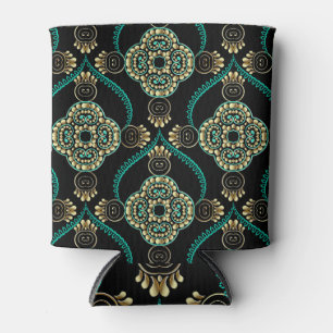 Rafraîchisseur Pour Canette Floral arabesque, Motif d'élégance Vintage.