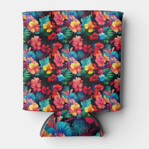Rafraîchisseur Pour Canette Floral Orange Tropical Flowers Feuille-66771
