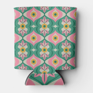 Rafraîchisseur Pour Canette Flore rétro : Motif sans couture.