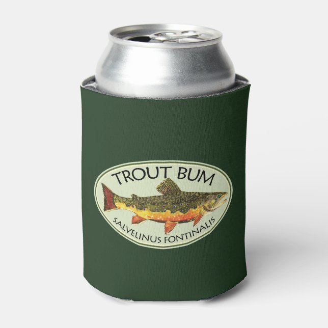 Rafraîchisseur Pour Canette Fly Fishing Drôle TROUT BUM (Can devant)