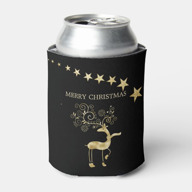 Rafraîchisseur Pour Canette Foil Gold Deer Et Stars (Can devant)