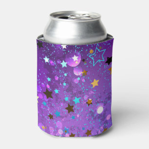 Rafraîchisseur Pour Canette Fond en feuille de papier violet avec des étoiles