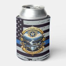 FOP Lodge 83 Ligne Bleue Mince Peut Coozie