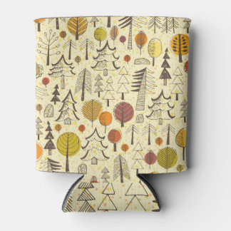 Rafraîchisseur Pour Canette Forêt d'automne : Motif graphique transparent.