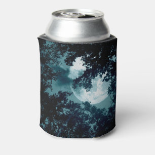 Rafraîchisseur Pour Canette Forêt nocturne enchanteresse avec Pleine lune