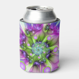 Rafraîchisseur Pour Canette Formes arrondies de spirale colorées Art fractal A